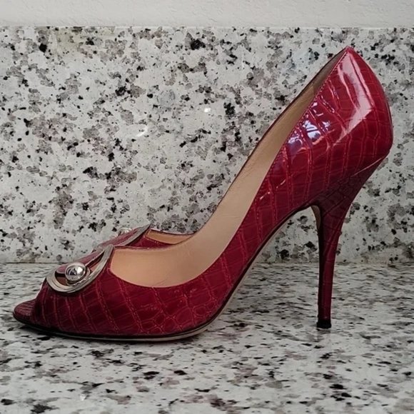 Casadei peeptoe pumps US sz 9.5 - Picture 3 of 15
